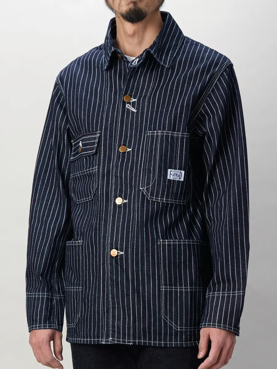 FN-OJ-DC701 10ozDENIM WABASH COVERALL JACKET - INDIGO