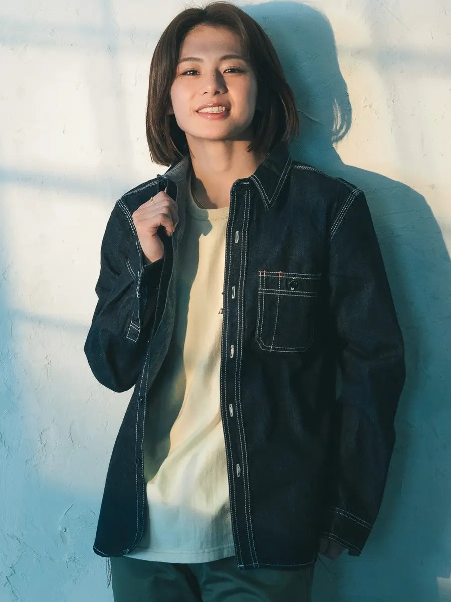 FN-SDK-301L 10ozDENIM WORK SHIRT - INDIGO