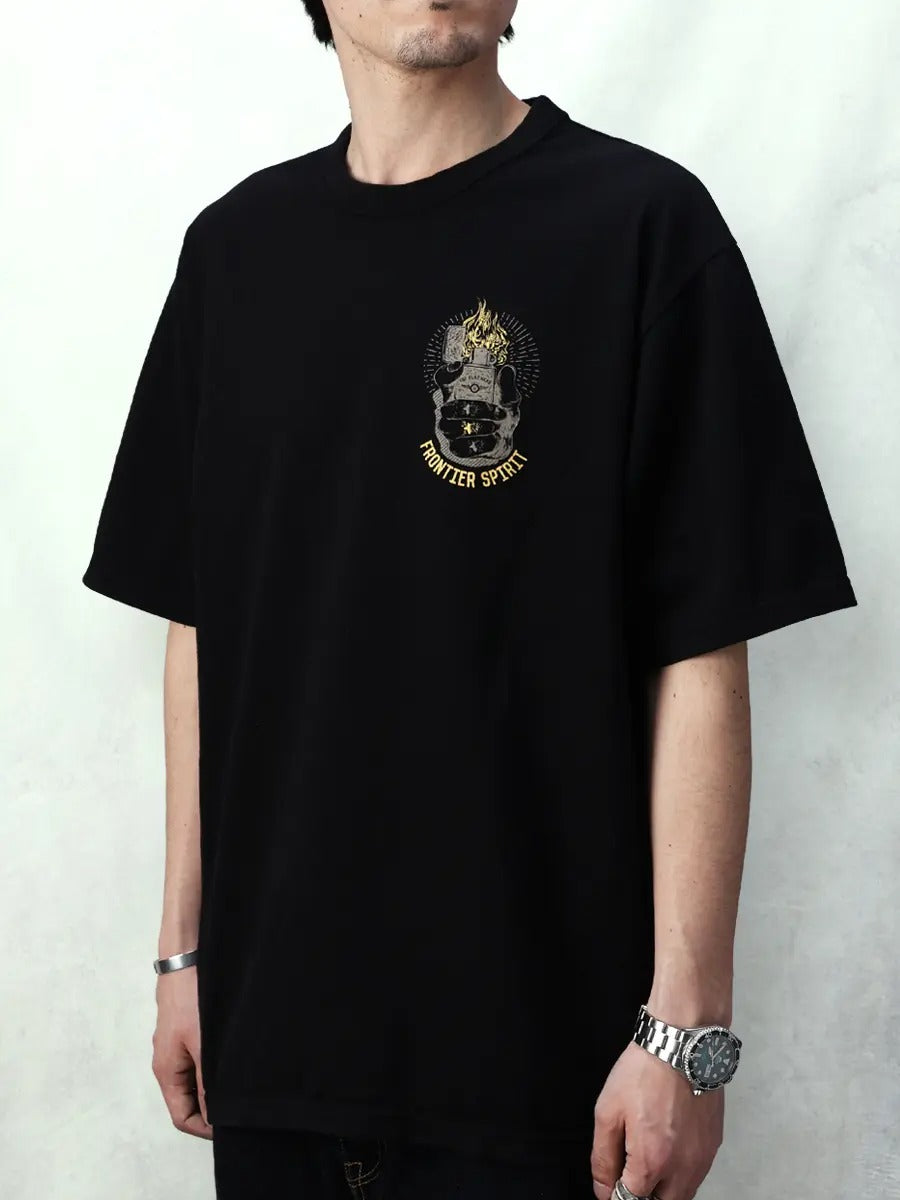 FN-TSW-005 WIDE BODY T-SHIRT - FRONTIER SPIRIT - BLACK