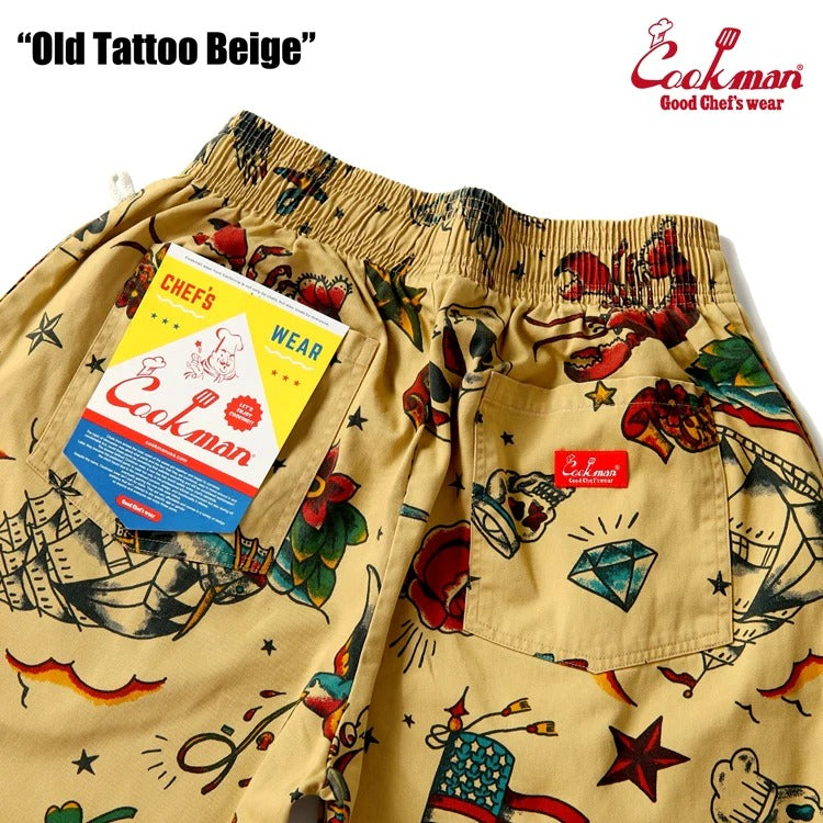 CHEF PANTS OLD TATTOO - BEIGE
