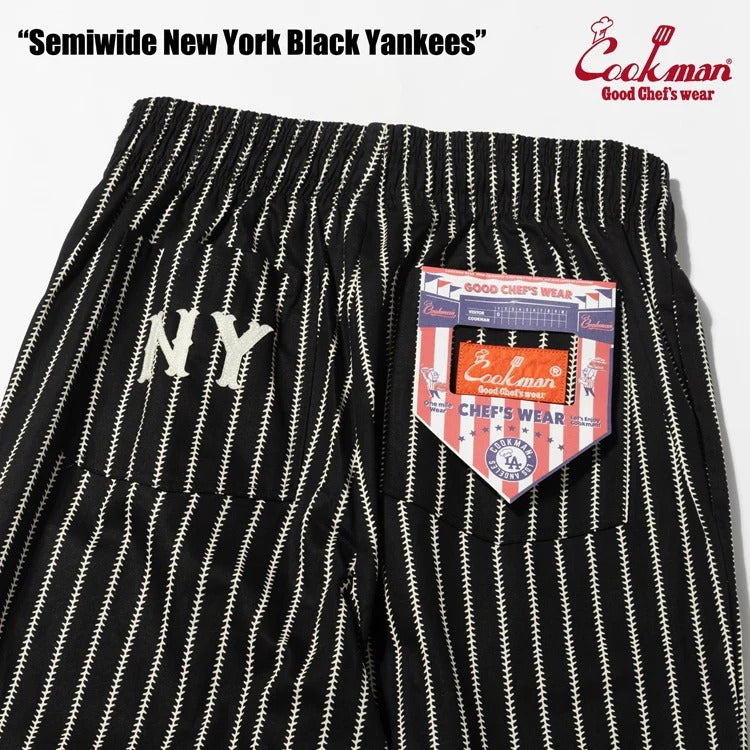 CHEF PANTS SEMIWIDE NEGRO LEAGUES NY Black Yankees - BLACK