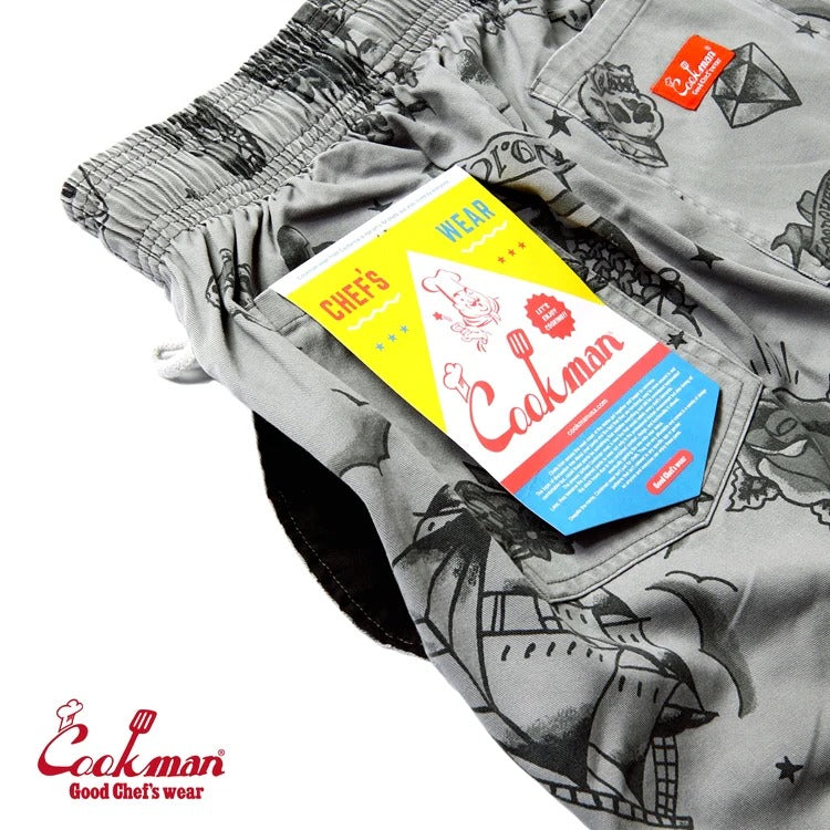 CHEF PANTS OLD TATTOO - GRAY