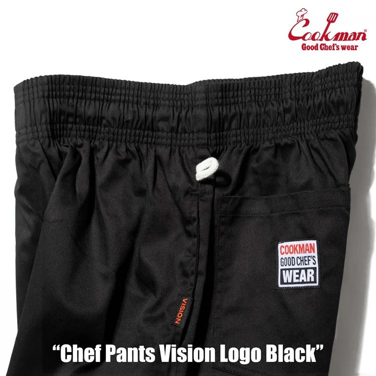CHEF PANTS VISION LOGO - BLACK