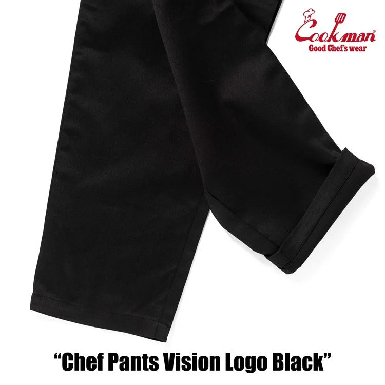 CHEF PANTS VISION LOGO - BLACK