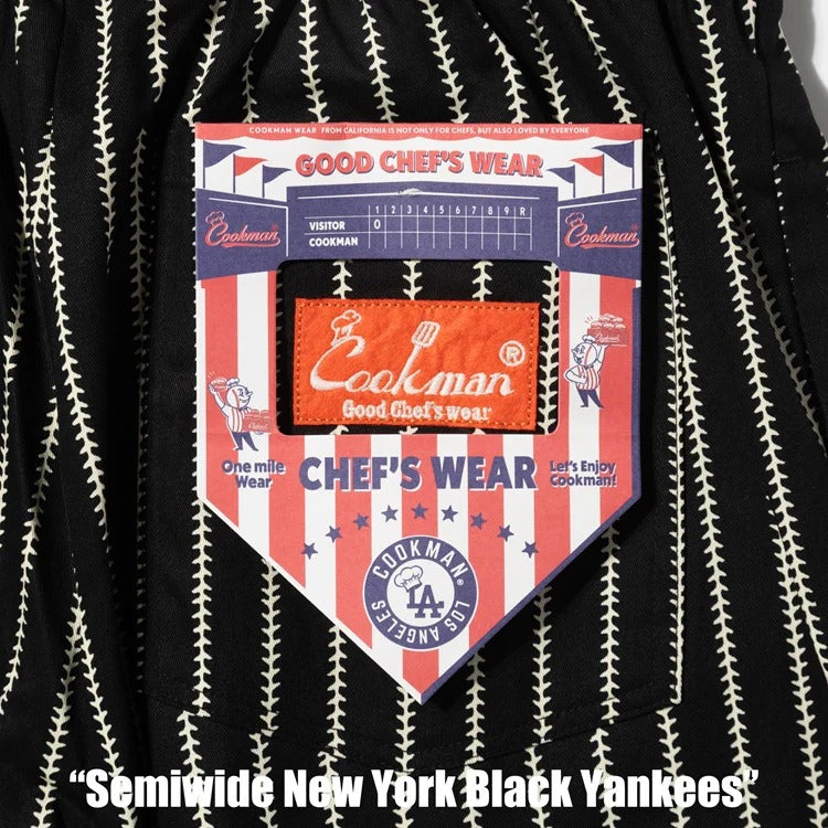 CHEF PANTS SEMIWIDE NEGRO LEAGUES NY Black Yankees - BLACK