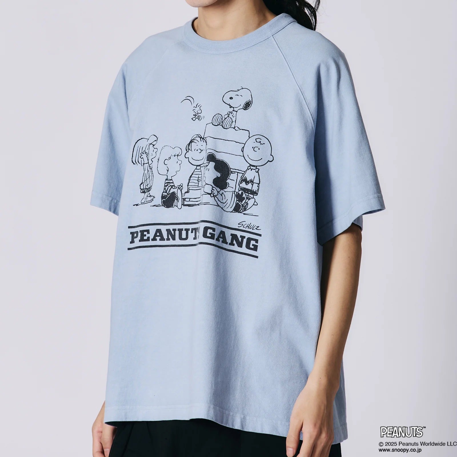 BR-25267 (PEANUTS GANG) 10/- Heavyweight S/S Print T-shirt (Special Item) - SAX