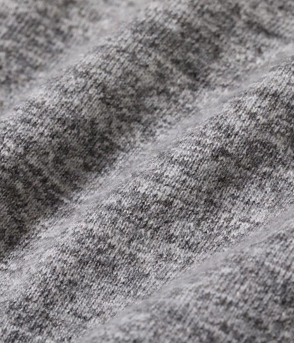 BR79192 SLUB YARN HENLEY NECK T-SHIRT - H.GRAY