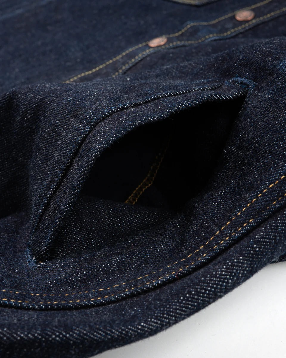 IHSH-427-IND 16OZ SELVEDGE DENIM CPO SHIRT - INDIGO