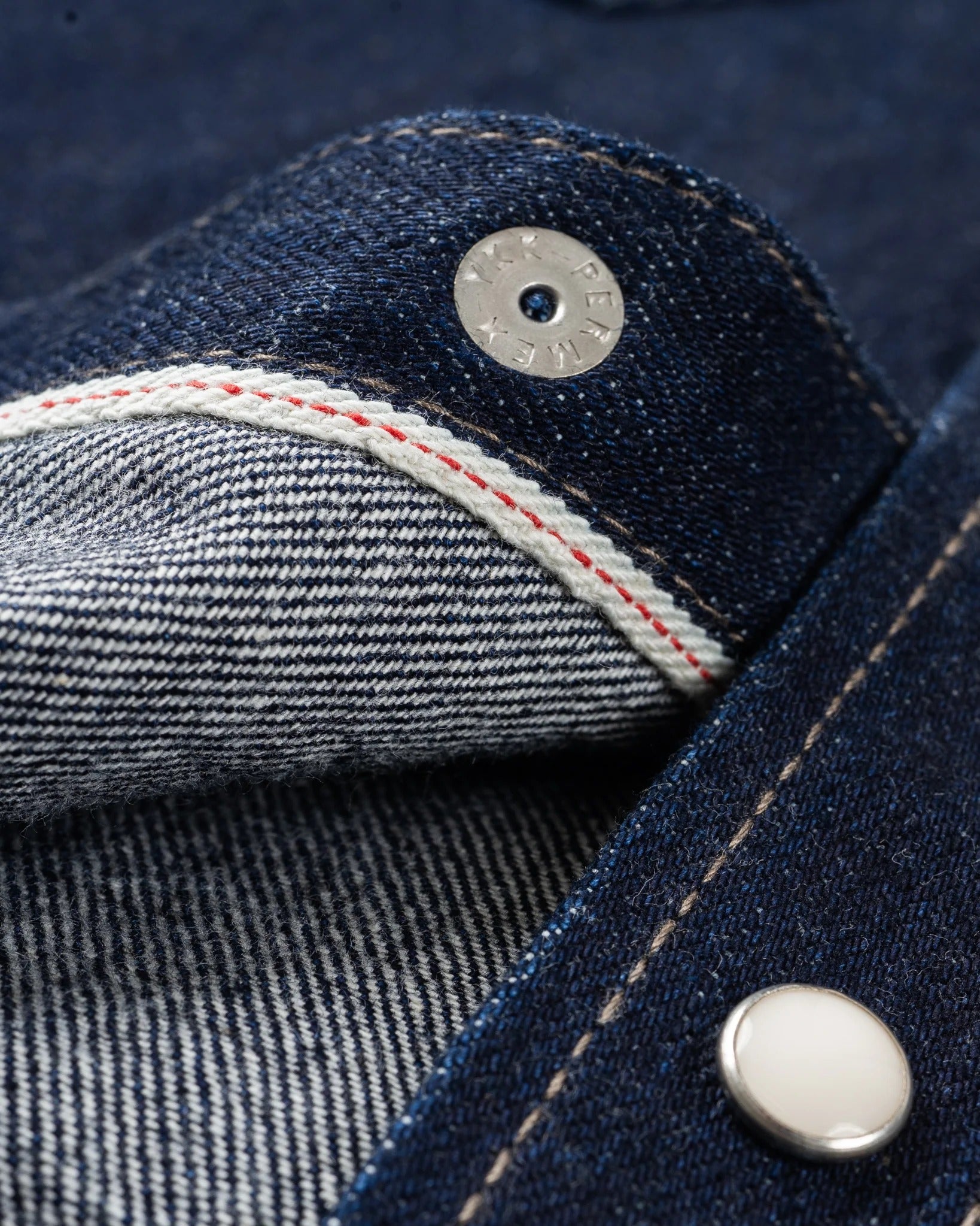 IHSH-326-IND 12OZ SELVEDGE DENIM WORK SHIRT WITH SNAPS - INDIGO