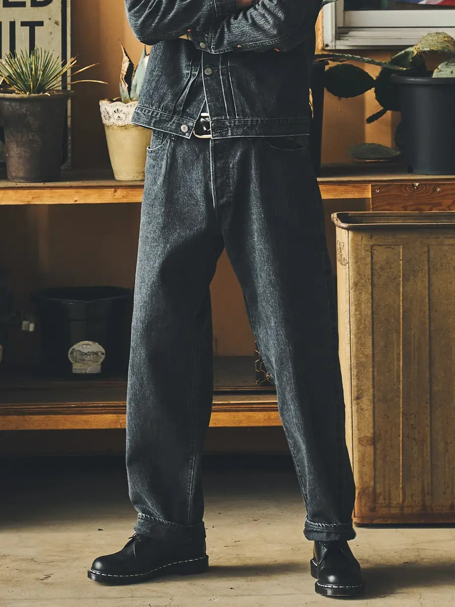 FN-DB003C PANTS - BLACK WIDE TAPERED - BLACK