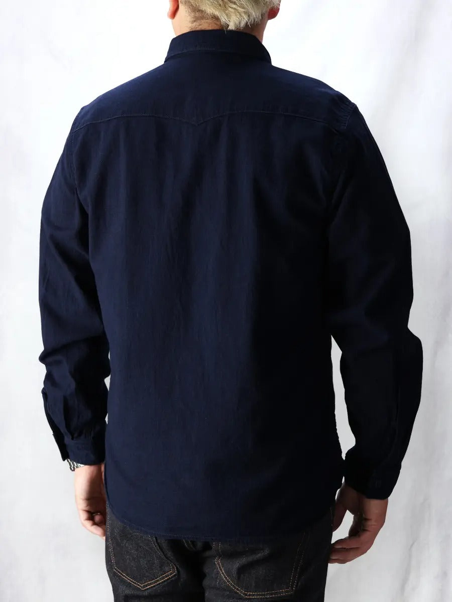 FN-SCK-009L INDIGO DOBBY WORK SHIRT - INDIGO