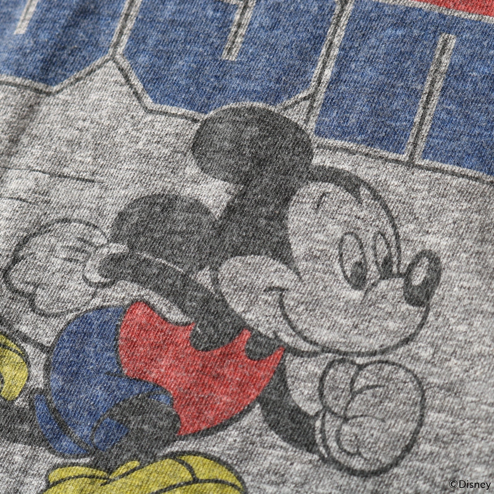 BR-25178 (Mickey Mouse) STANDARD TSURIAMI Crew Neck Print T-Shirt (Special Item) - GRAY