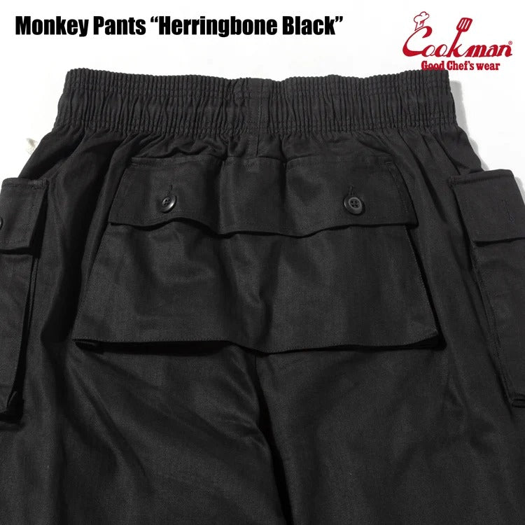 MONKEY PANTS HERRINGBONE - BLACK