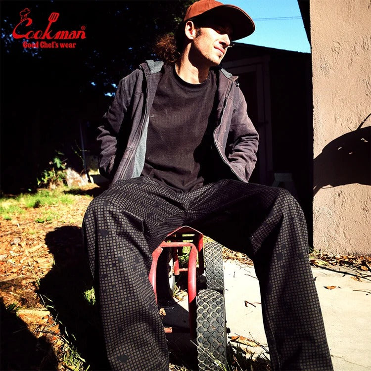 CHEF PANTS SAUCE SPLASH CAMO - BLACK