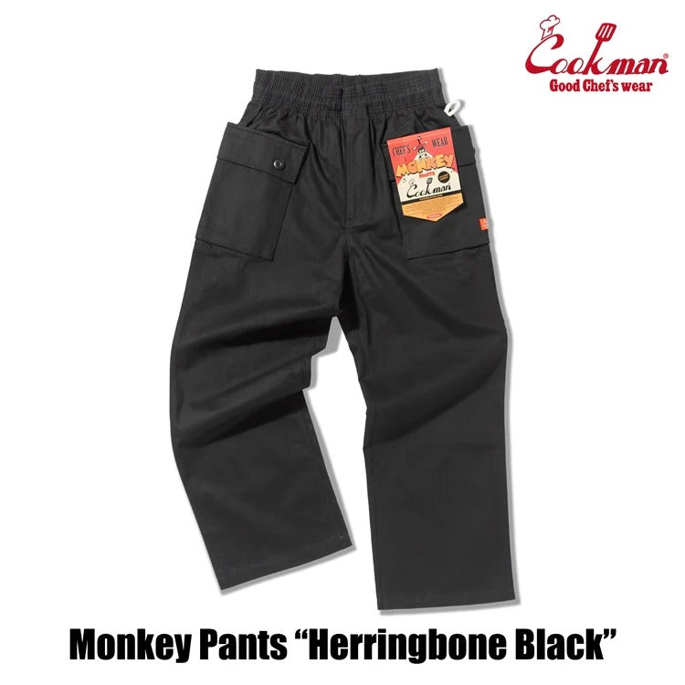MONKEY PANTS HERRINGBONE - BLACK
