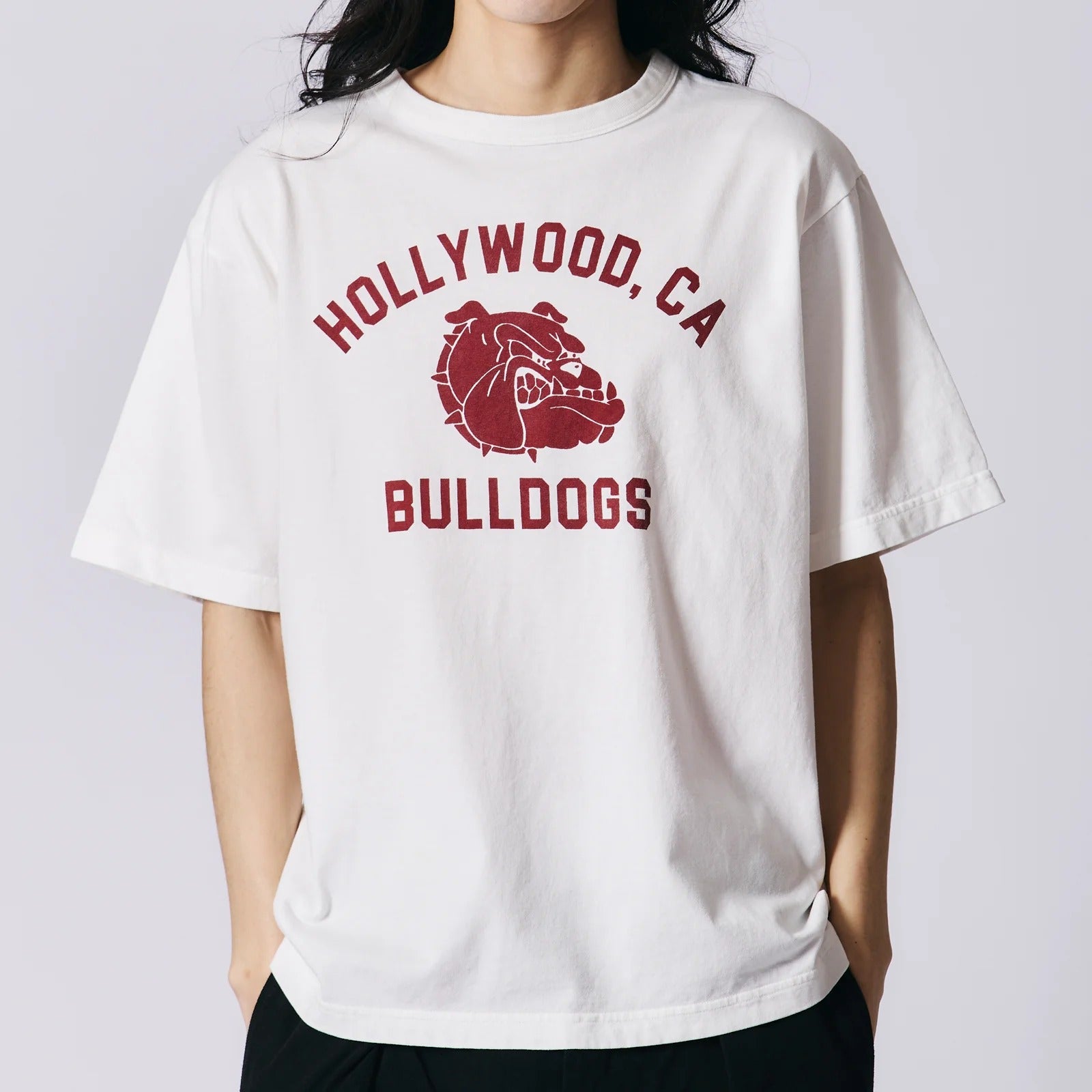 BR-25285 Pigment Dye 20/- Sunbreeze S/S Print T-shirt (BULL DOGS) - WHITE