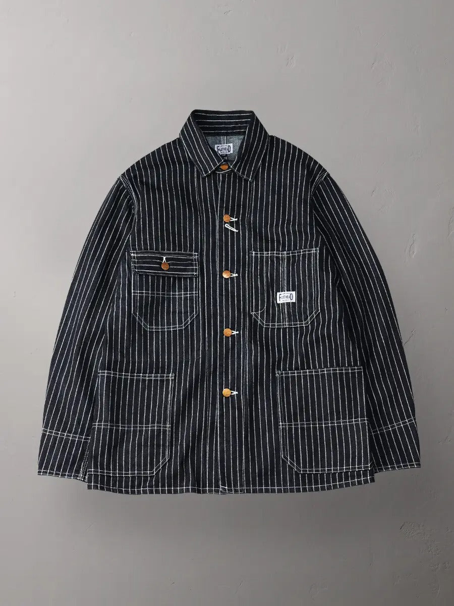 FN-OJ-DC701 10ozDENIM WABASH COVERALL JACKET - INDIGO