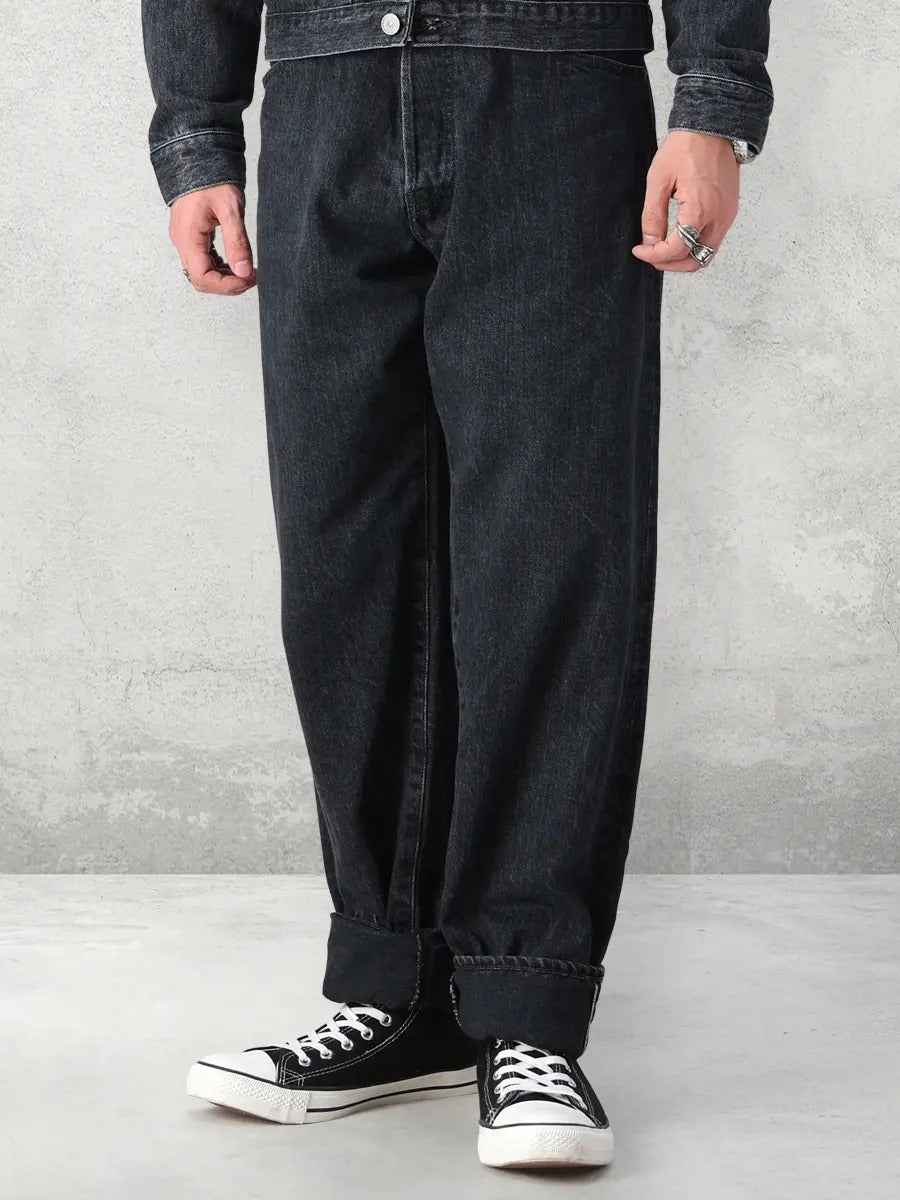 FN-DB003C PANTS - BLACK WIDE TAPERED - BLACK