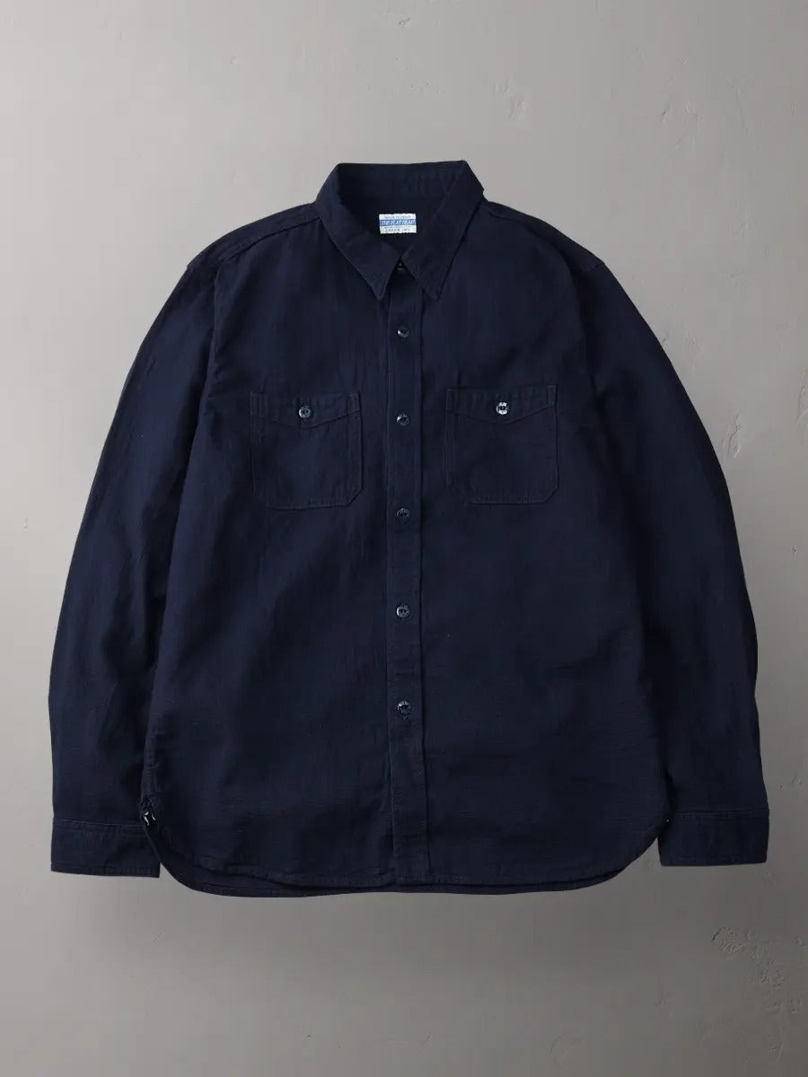 FN-SCK-009L INDIGO DOBBY WORK SHIRT - INDIGO