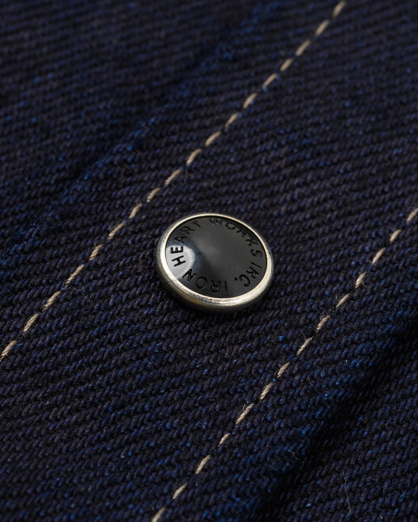 IHSH-295 14oz Selvedge Denim Western Shirt - INDIGO