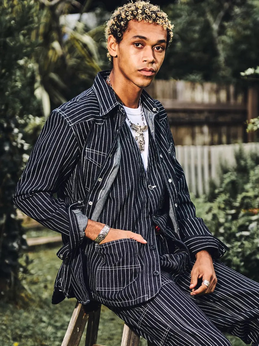 FN-MVD-702 VEST 10oz DENIM WABASH WORK - INDIGO