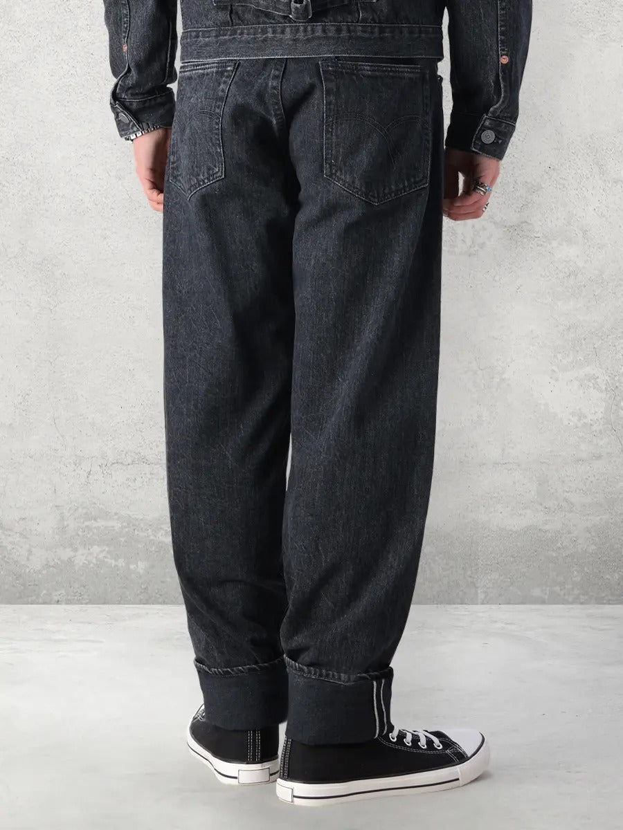 FN-DB003C PANTS - BLACK WIDE TAPERED - BLACK