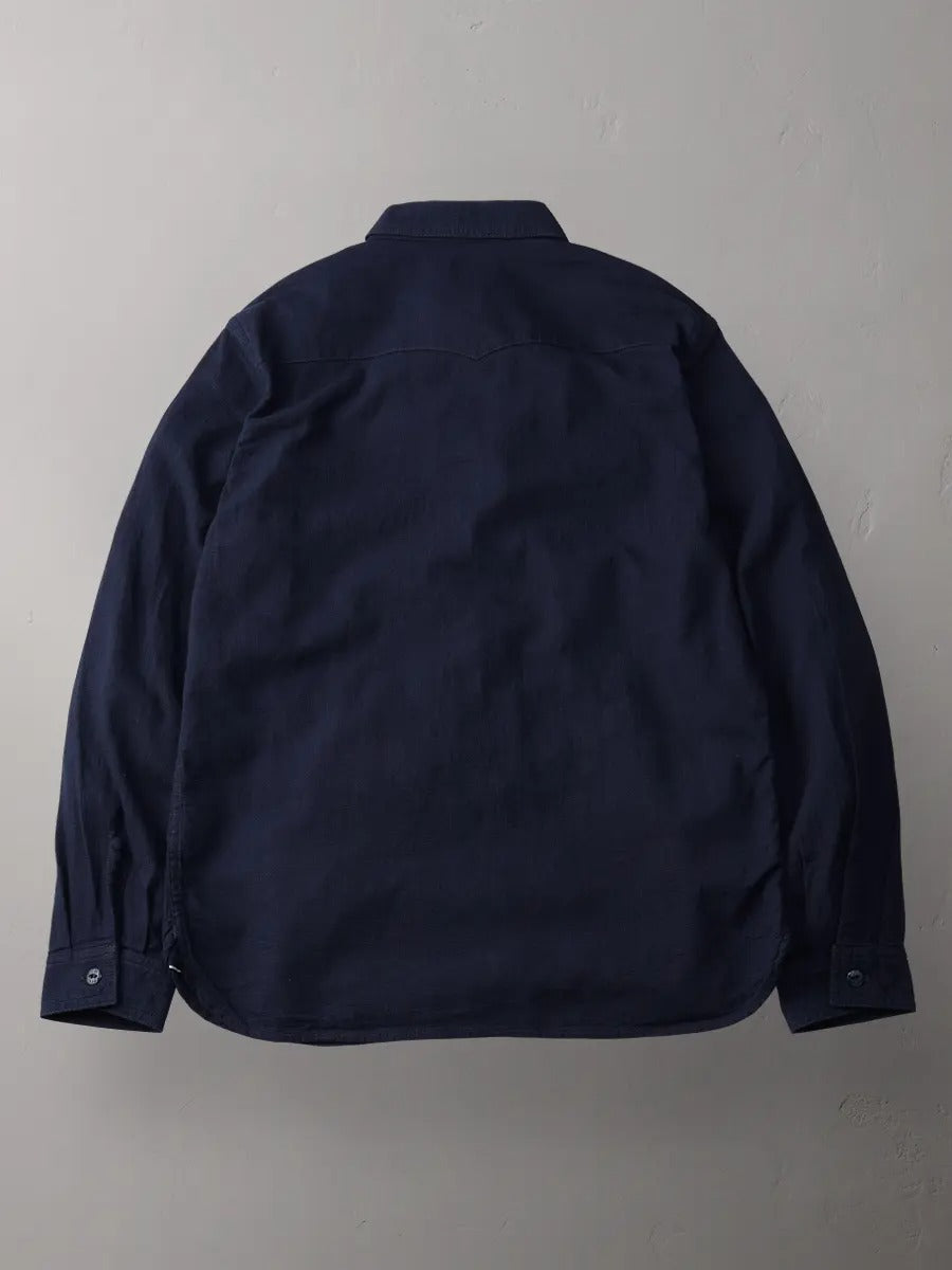 FN-SCK-009L INDIGO DOBBY WORK SHIRT - INDIGO