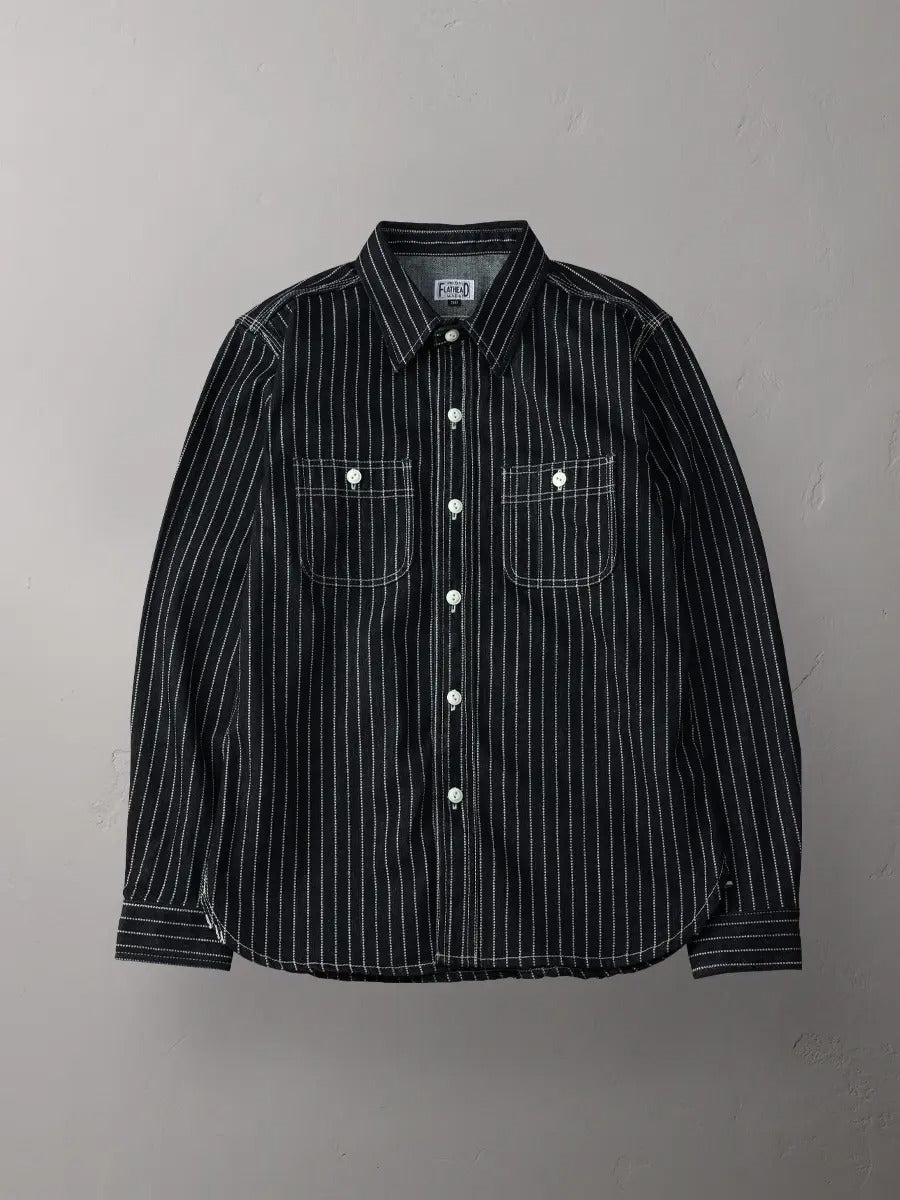 FN-SDK-702L 10OZ WABASH WORK SHIRT - BLUE