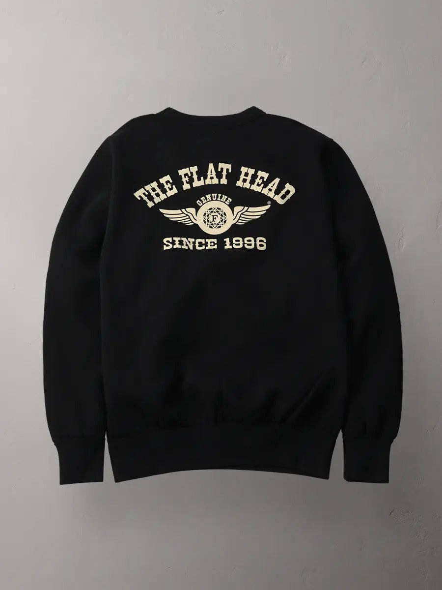 FN-SWC-101 SWEATSHIRT - FLYING WHEEL - BLACK