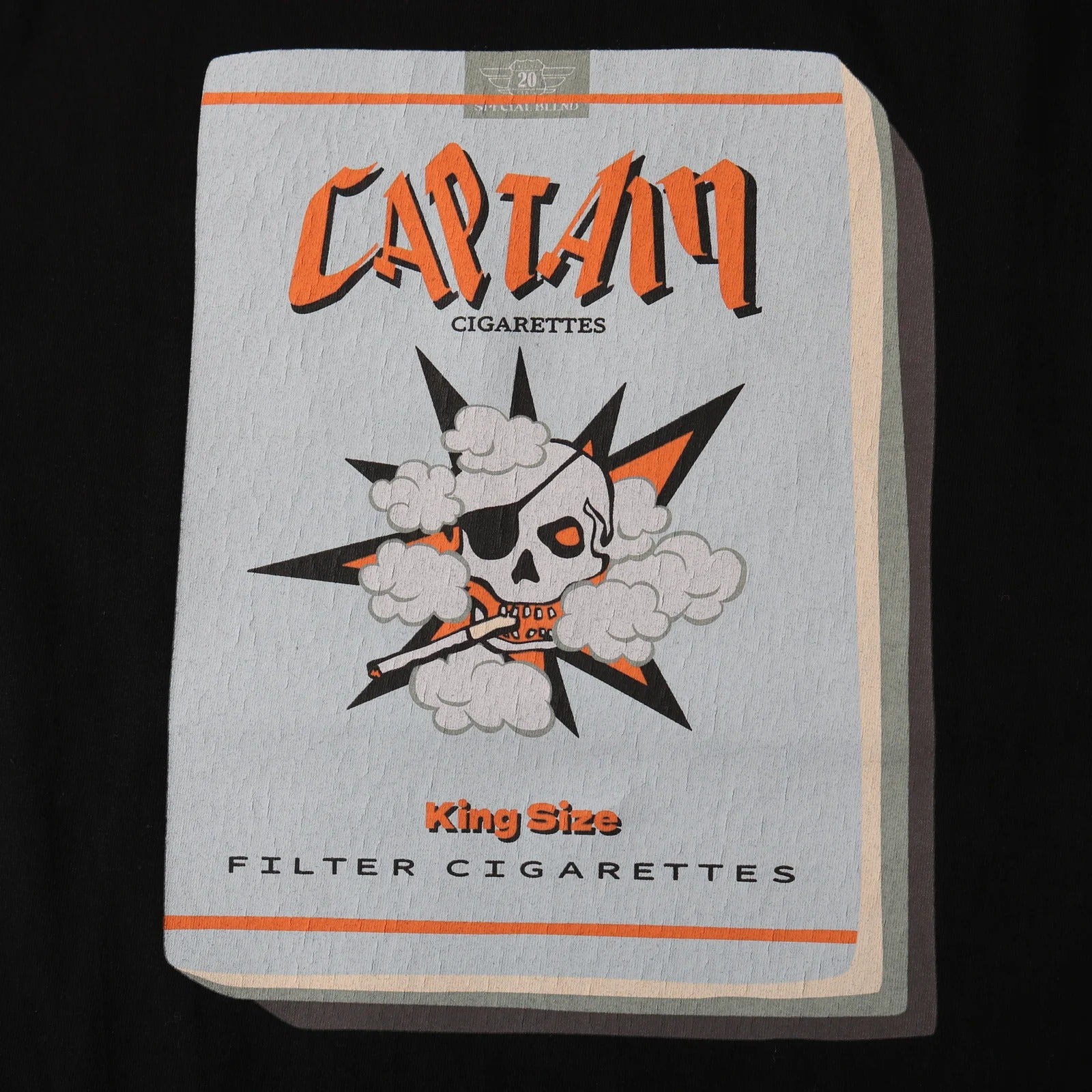 BR-25281 "STANDARD" 18/- OE Tough neck S/S Print T-shirt Limited Item - BLACK