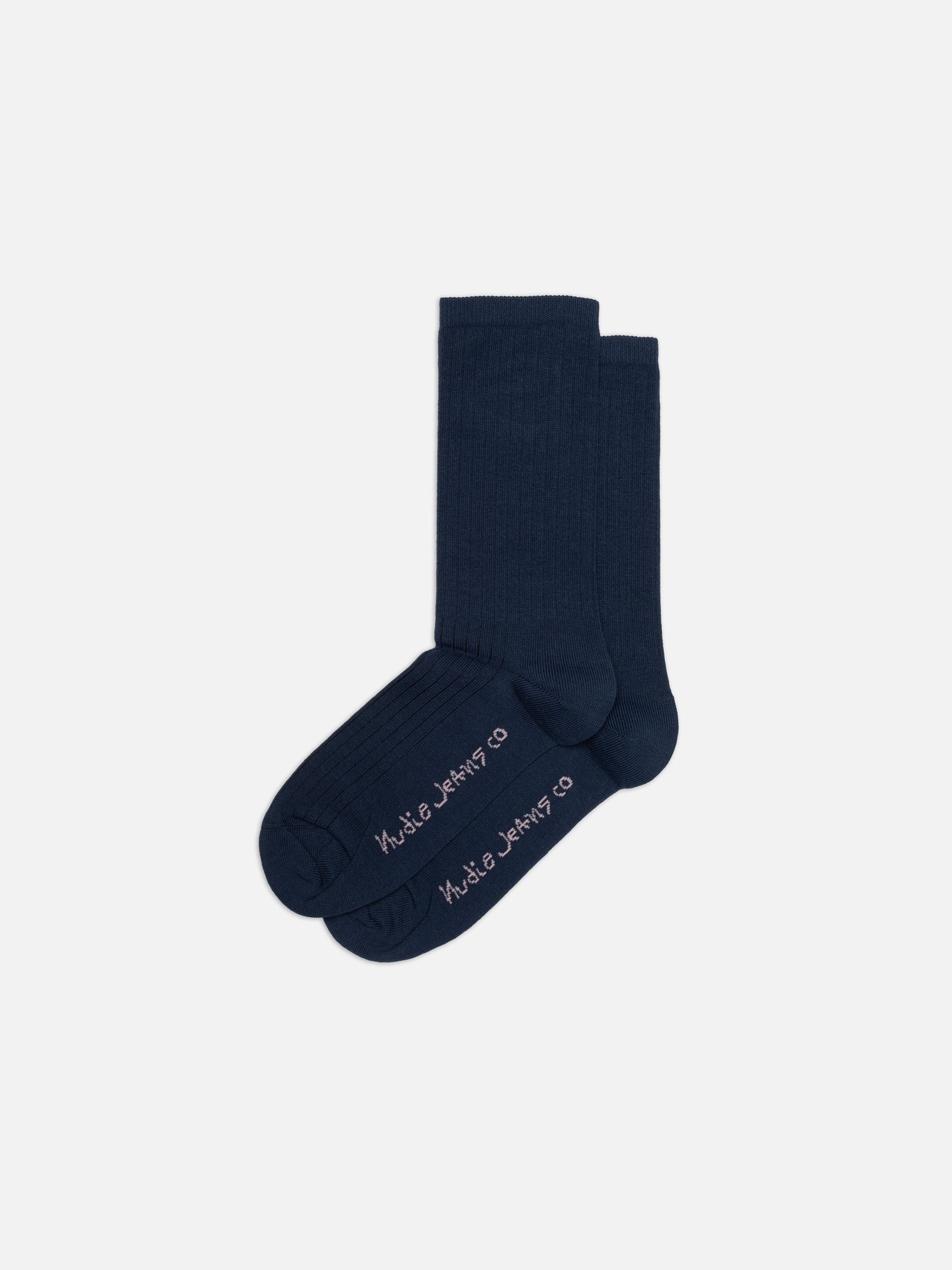 Women Cotton Ribbed Socks - Dark Blue