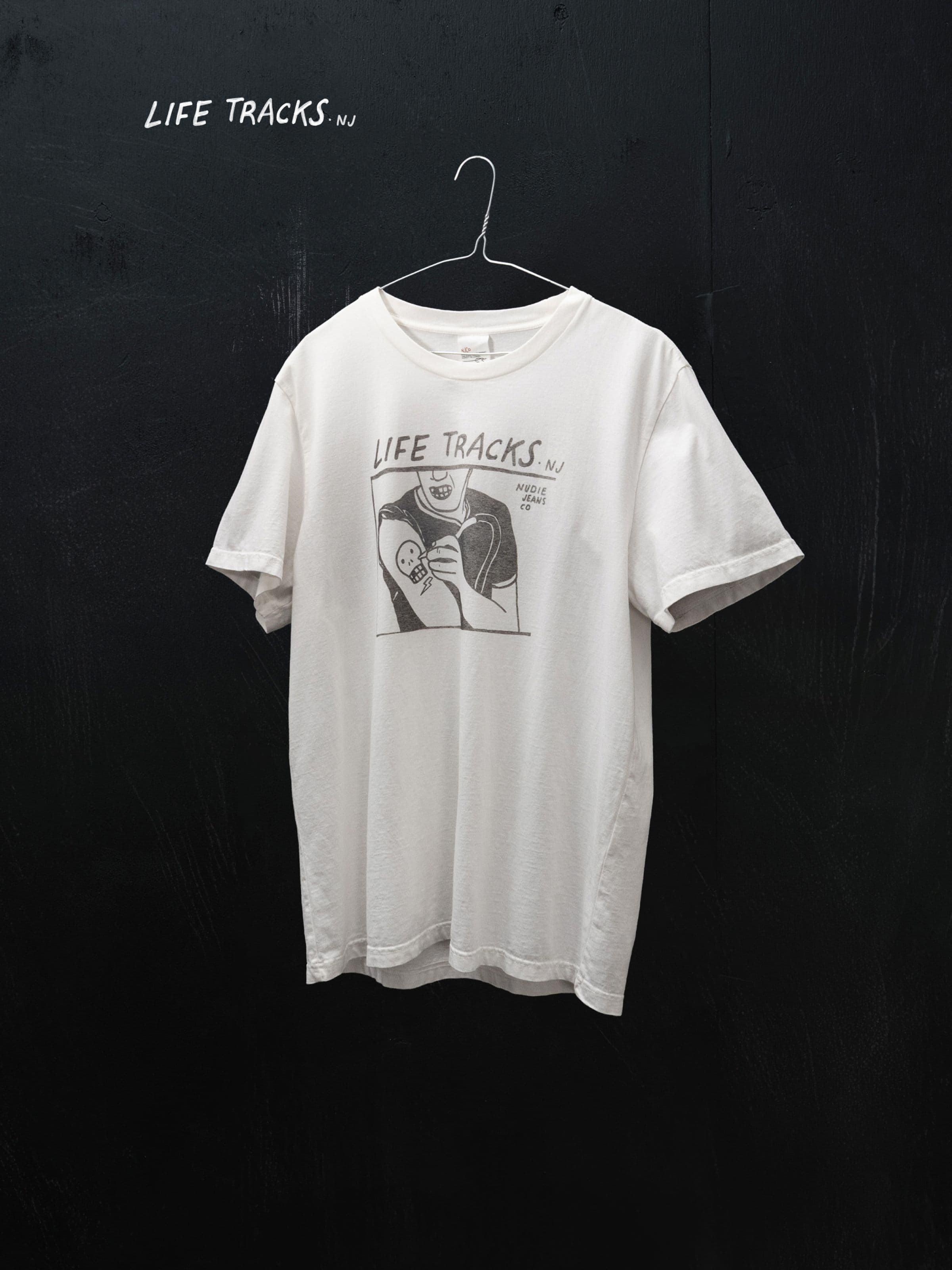 Roy Life Tracks T-Shirt - Chalk White