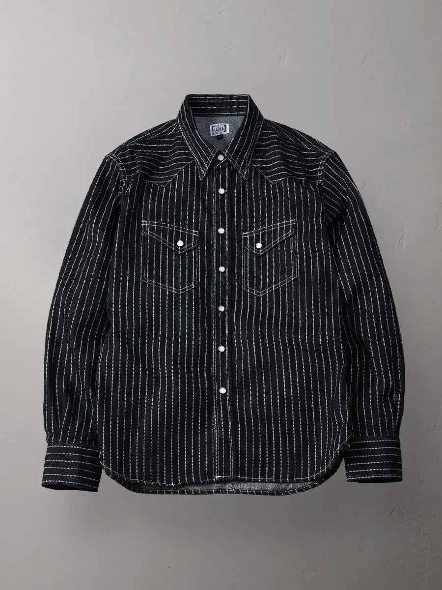 FN-SDW-701L 10ozDENIM WABASH WESTERN SHIRT - INDIGO