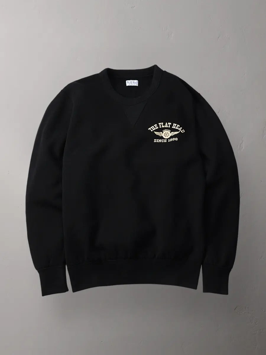 FN-SWC-101 SWEATSHIRT - FLYING WHEEL - BLACK