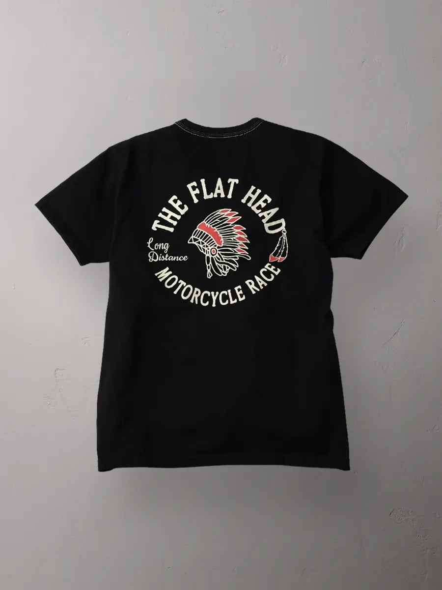 FN-THC-048 T-SHIRT - MOTORCYCLE RACE - BLACK