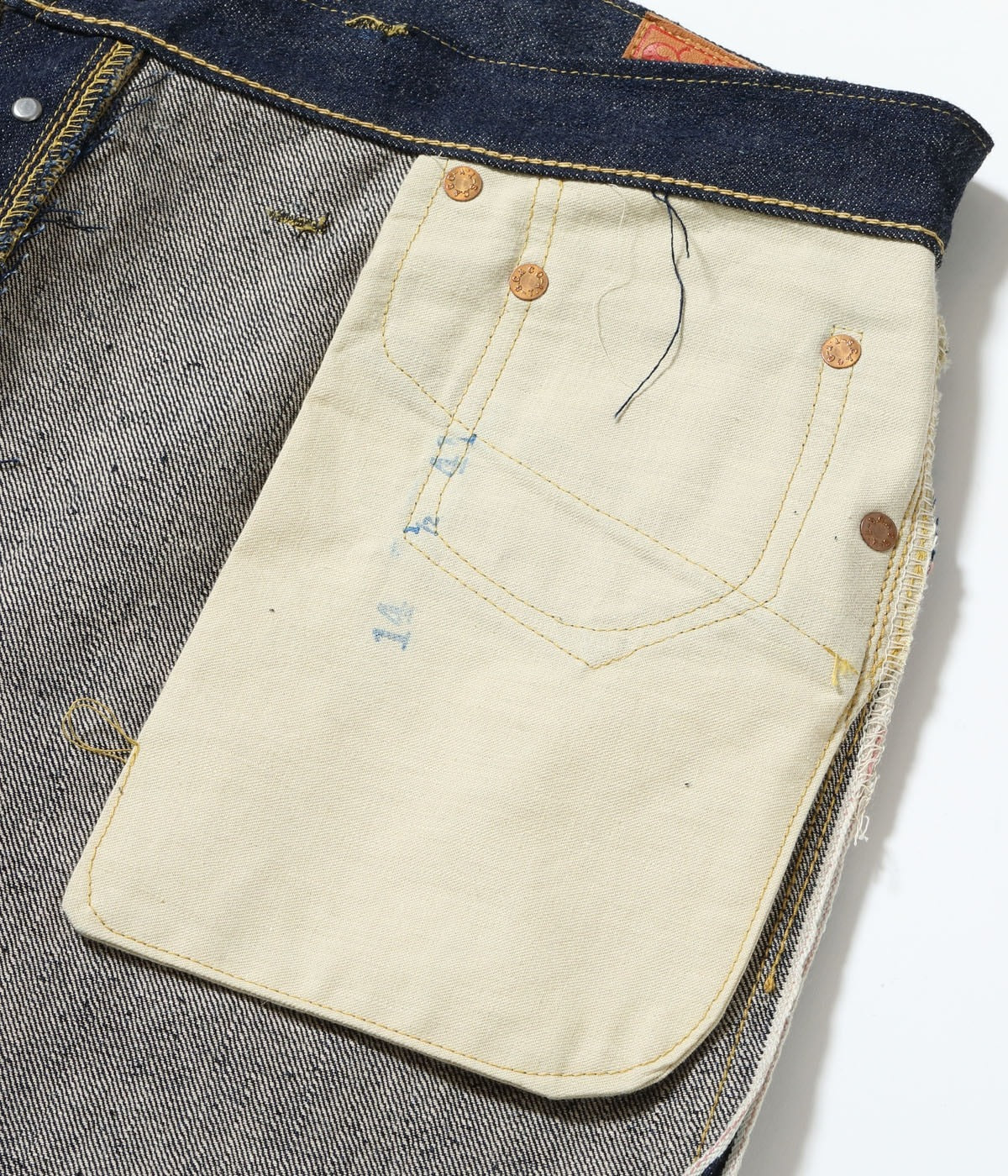 SC49001 SUGAR CANE Super “Denim” Collectibles #01 14oz. BLUE DENIM WAIST OVERALLS “S1945” MODEL - INDIGO