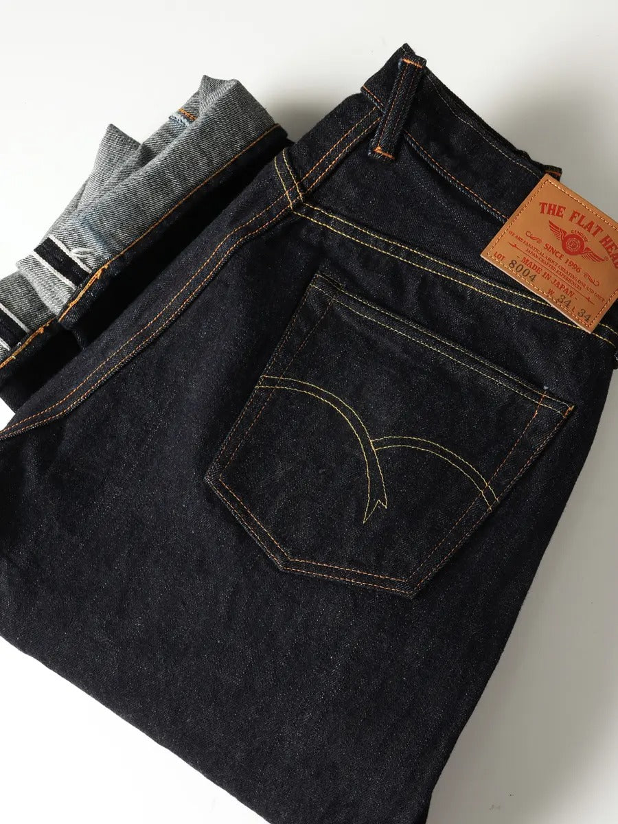 FN-8004 18oz DENIM TROUSERS - WIDE TAPERED - INDIGO