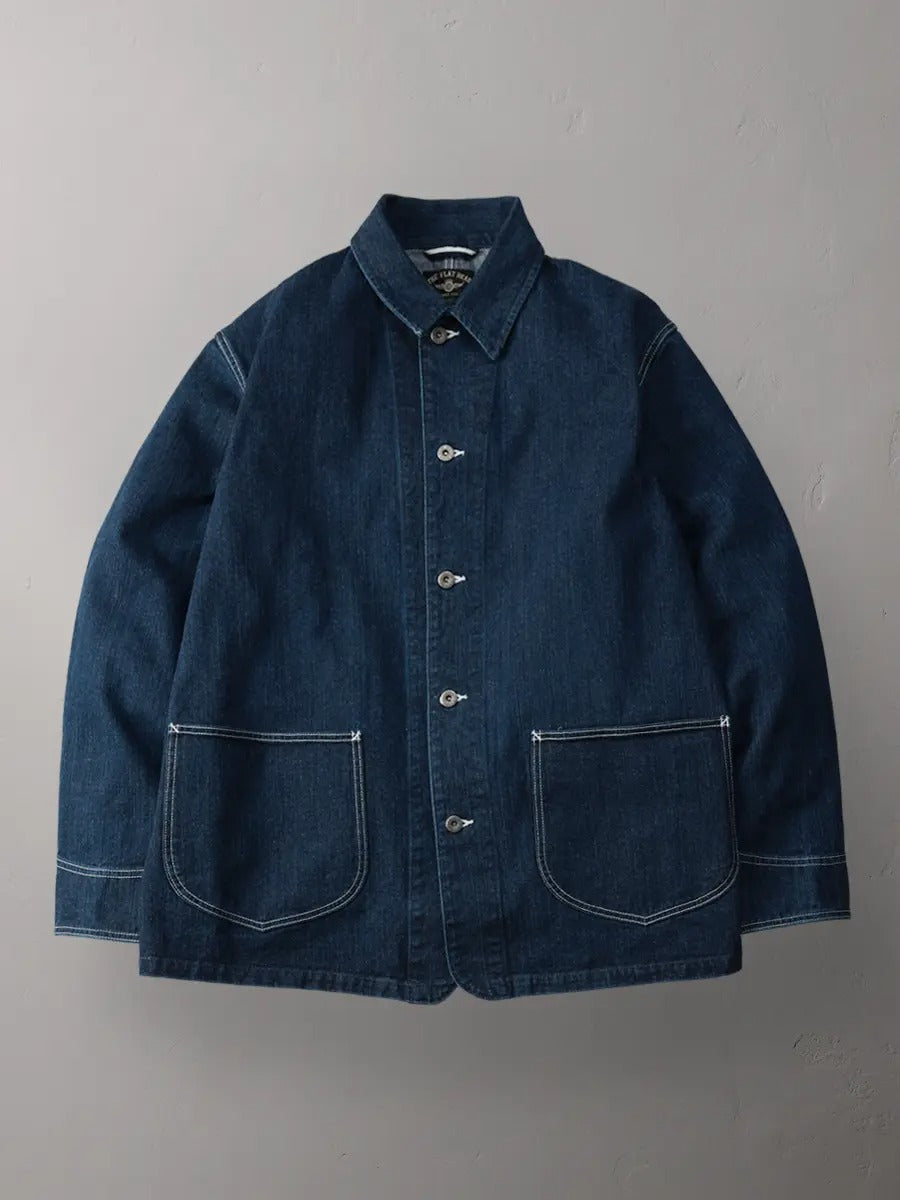 FN-OJ-DC201F 12.5oz DENIM JACKET - COVERALL FADE - INDIGO