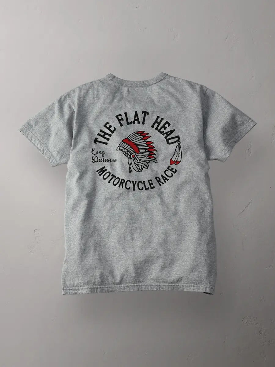 FN-THC-048 T-SHIRT - MOTORCYCLE RACE - GRAY