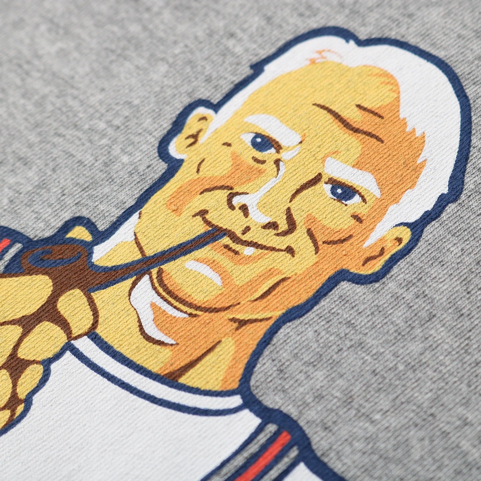 BR-25148 STANDARD 18/-OE Tough neck S/S Print T-shirt (BE TOUGH) - GRAY