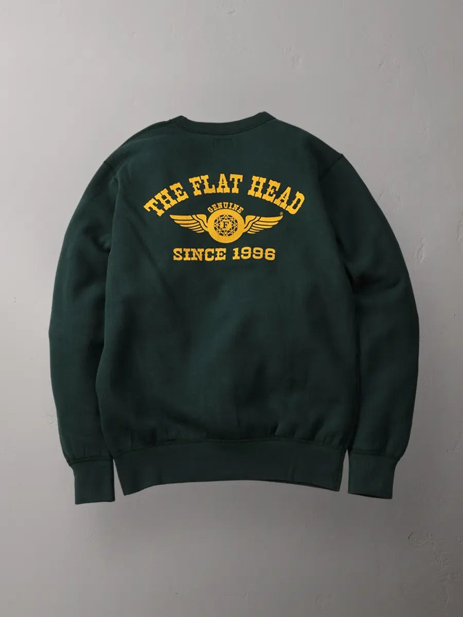 FN-SWC-101 SWEATSHIRT - FLYING WHEEL - GREEN