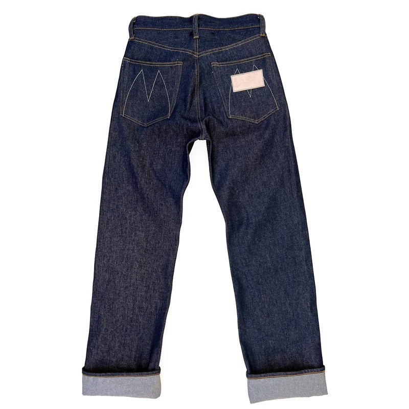 CALIFORNIAN LOT.44WL "WIDE LOOM" PLAIN BACK - INDIGO