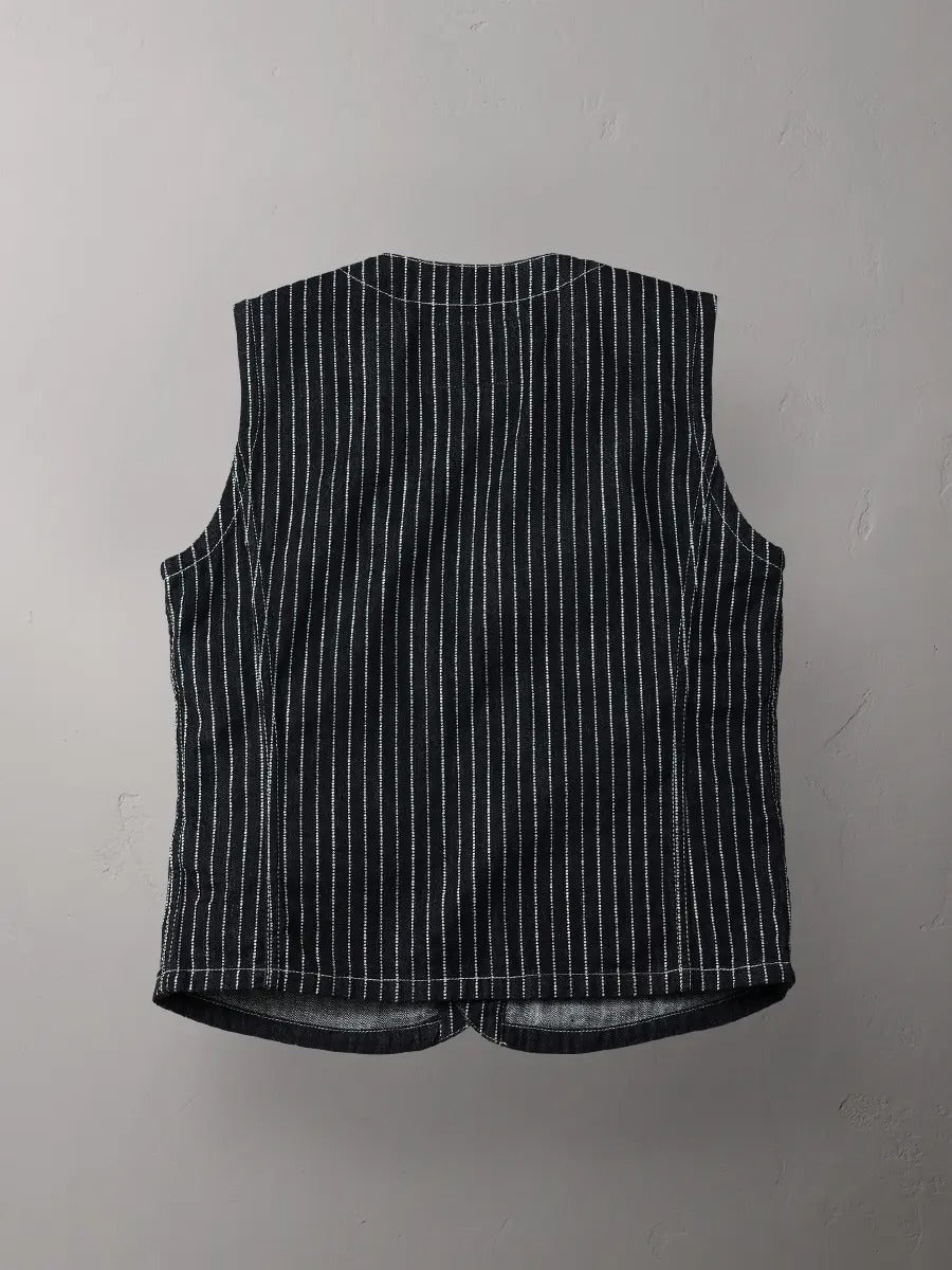 FN-MVD-702 VEST 10oz DENIM WABASH WORK - INDIGO