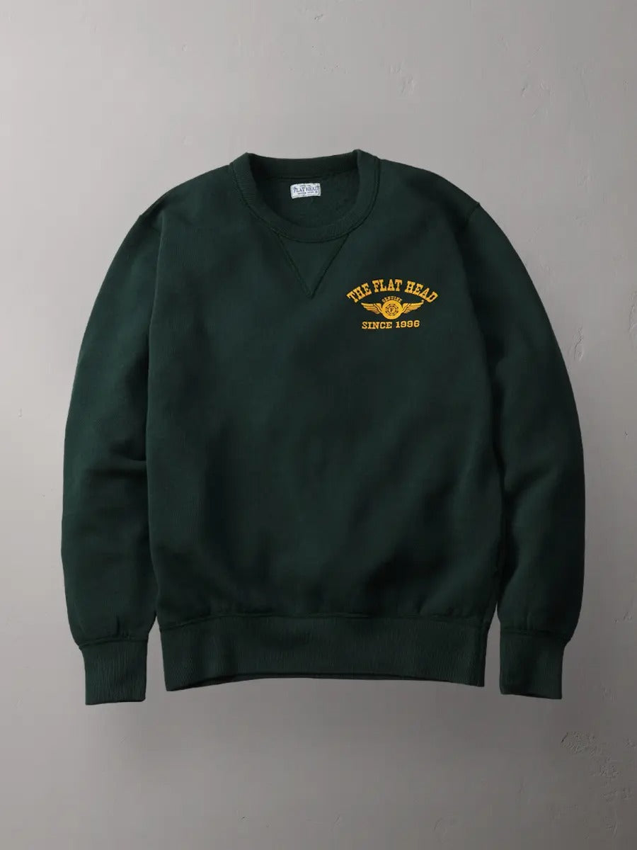 FN-SWC-101 SWEATSHIRT - FLYING WHEEL - GREEN
