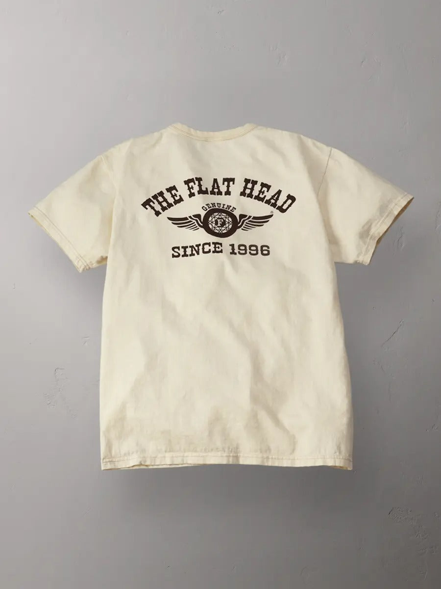 FN-THC-202 T-SHIRT - FLYING WHEEL - IVORY