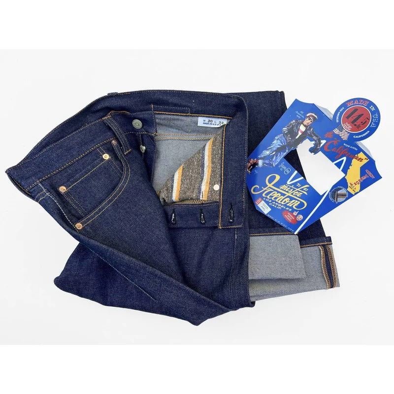CALIFORNIAN LOT.44WL "WIDE LOOM" PLAIN BACK - INDIGO
