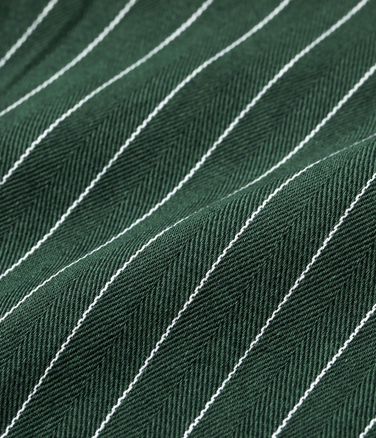 SC39528 COKE STRIPE WORK SHIRT WITH CHAIN EMBROIDERED - GREEN