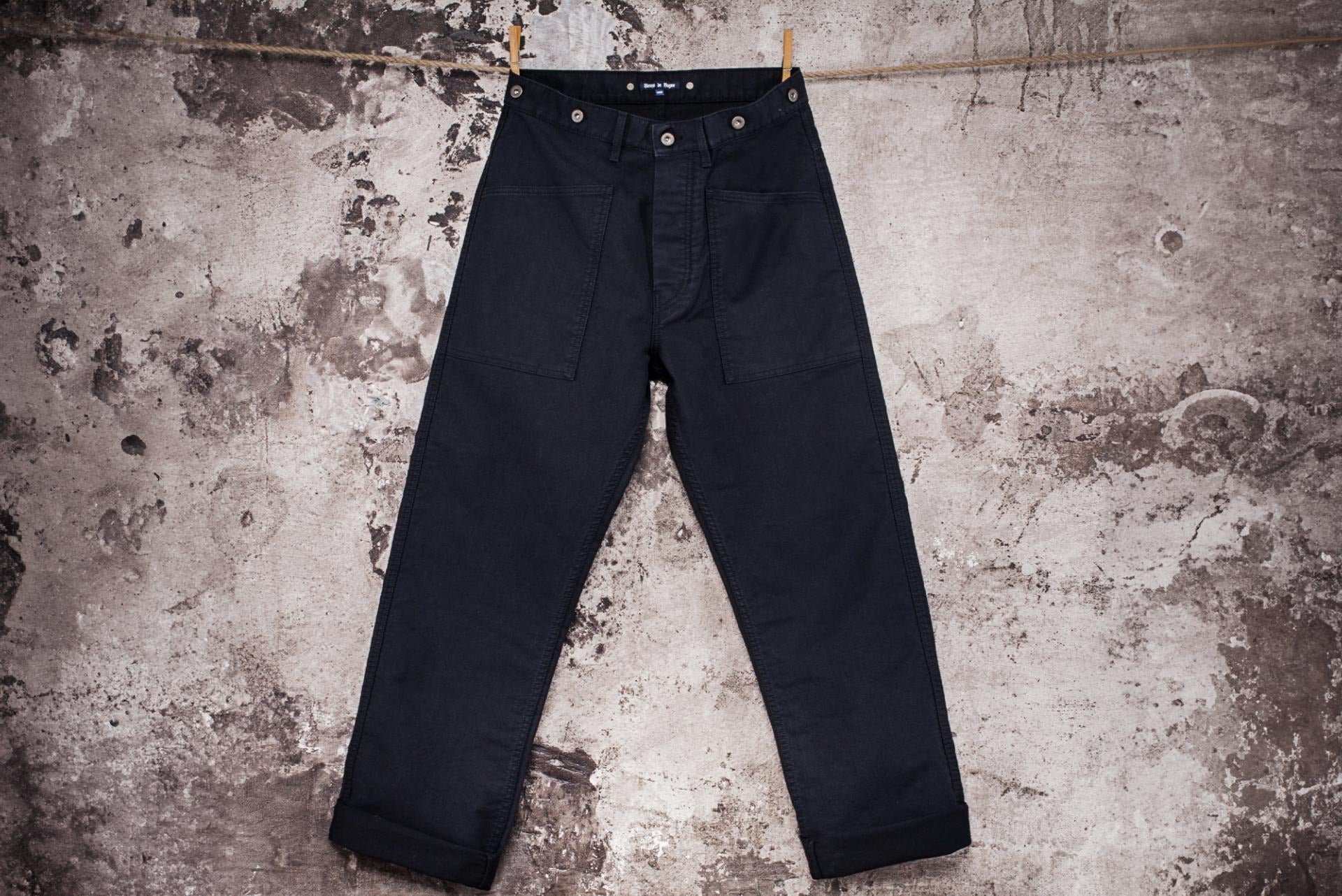 LE PANTALON "PENITENCIER" MOLESKINE - NOIR