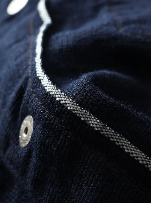 FN-SCW-002L INDIGO DOBBY WESTERN SHIRT - INDIGO