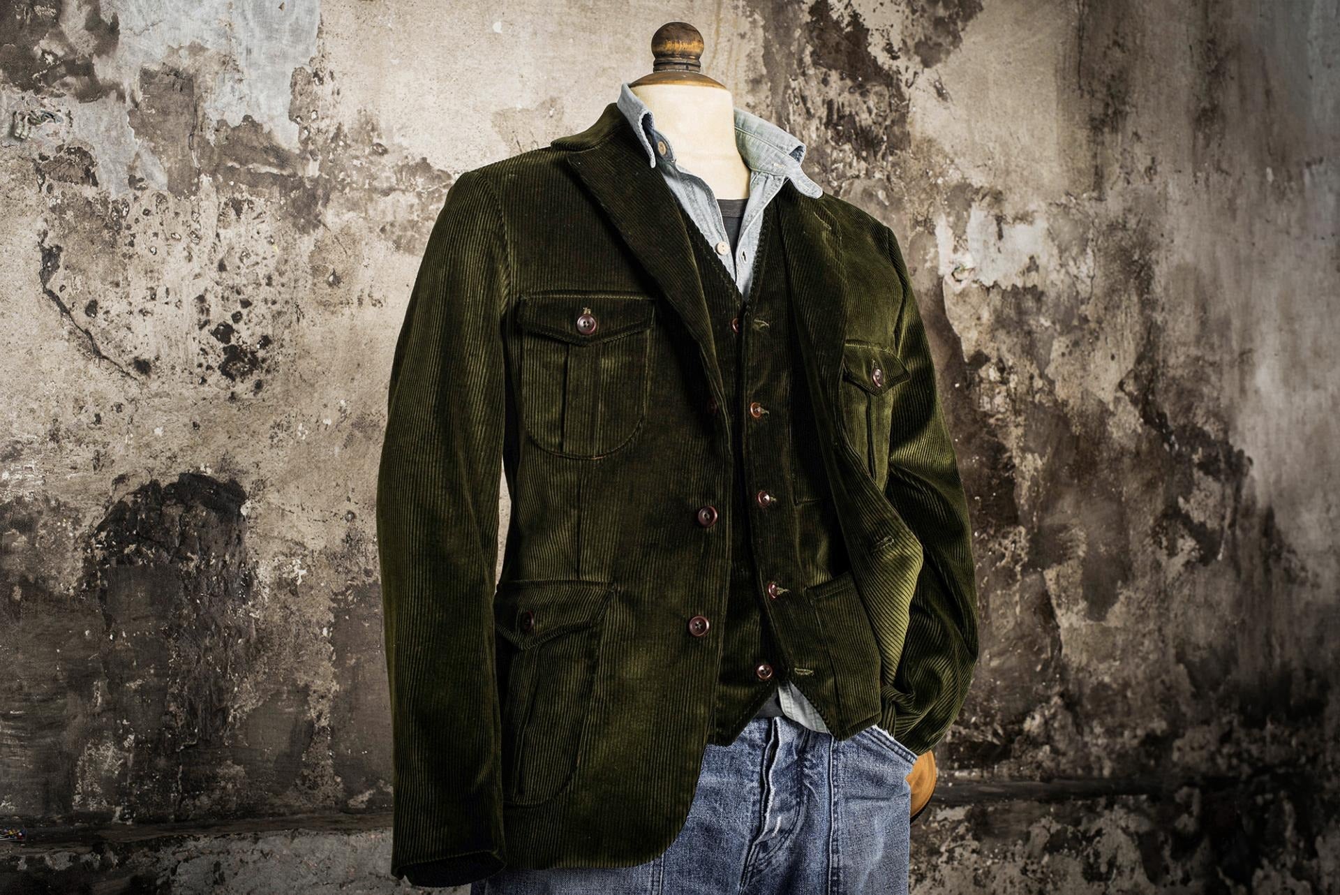 LE BLAZER "LE MILORD" - KAKI CORDUROY